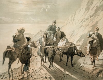 The Sevang or Cockcha Lake, Transcaucasia, plate 23 from a book on the Caucasus by Grigori Grigorevich Gagarin